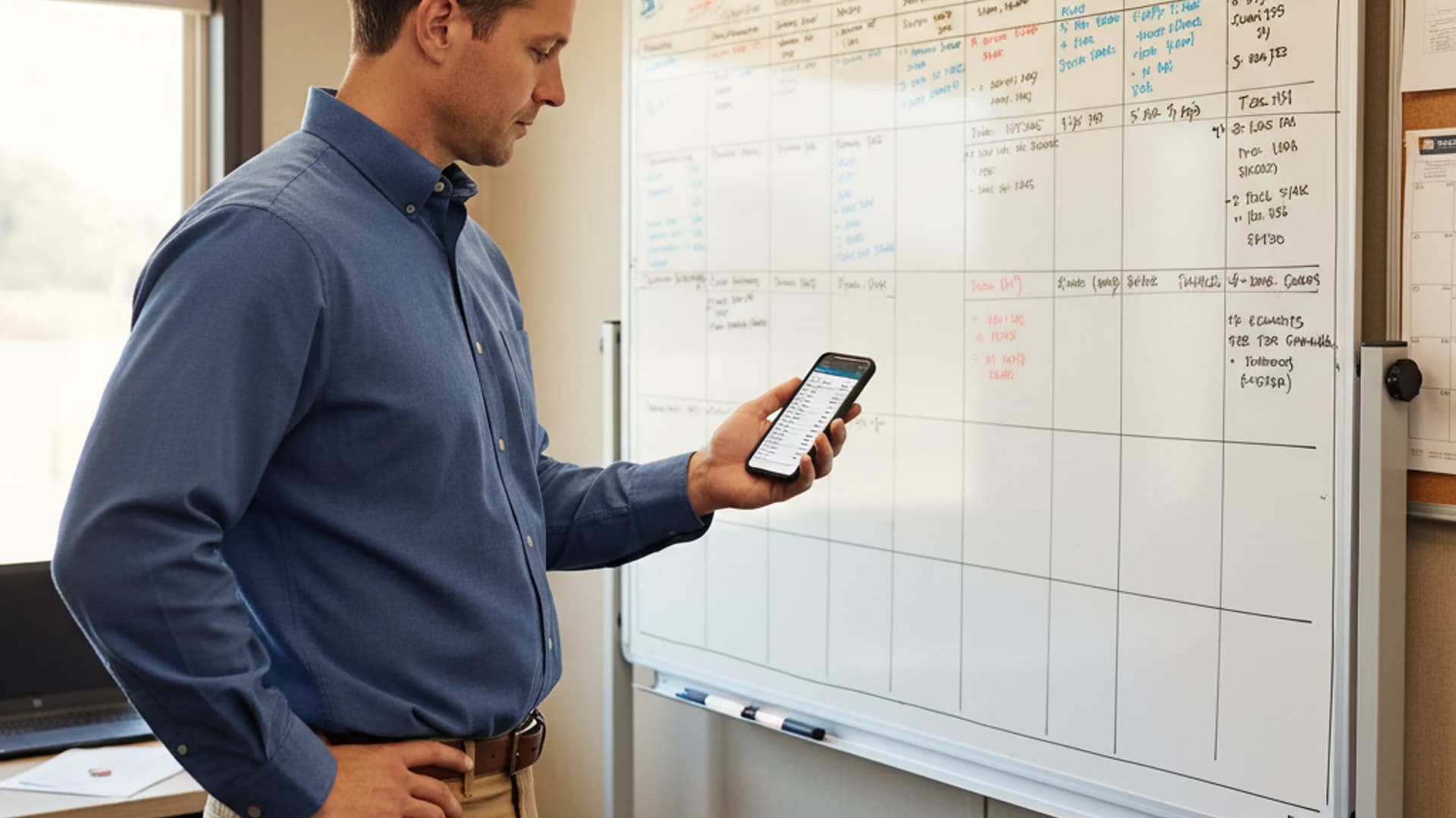 Contractor operations manager validating project scope and lead quality before scheduling